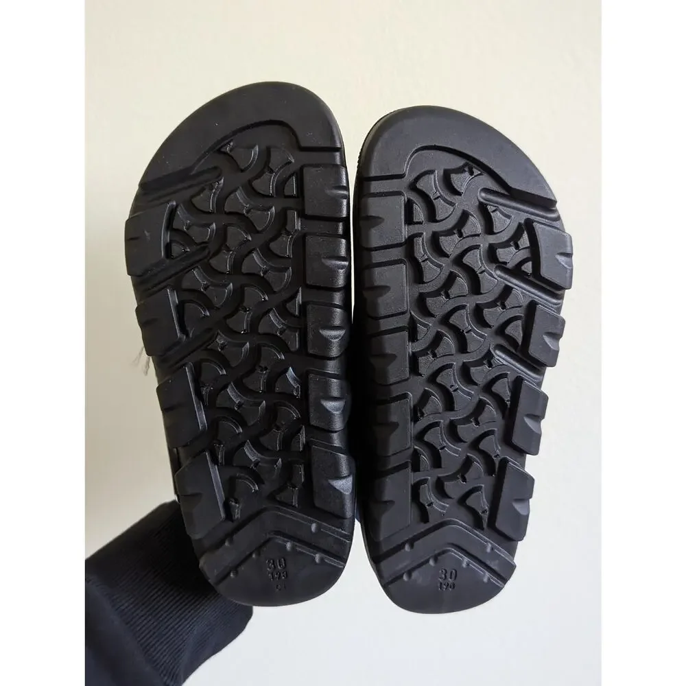 NWT Birkenstock Kids Size 30/US12 Mogami Ultrablue Black Sandals Narrow Fit